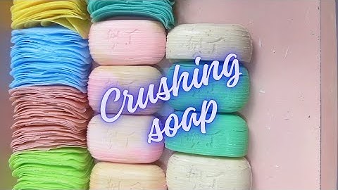 ASMR SOAP - Crushing soap - Cutting soap cubes #soapcurls #soapcrushing #asmrsoap #soap #satisfying