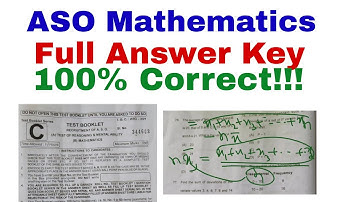 ASO Answer key 2022 || Full Solution of Math || Paper 2 Answer Key