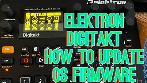 Elektron Digitakt - How to update OS firmware using SysEx Librarian