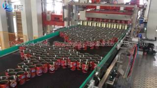 Automatic high speed empty can palletizer for both empty cans and empty bottles