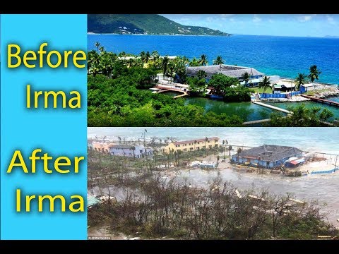 hurricane irma intensifies to category 4 storm worldnews tortola british virgin islands before and after hurricane irma category 5 hurricane in