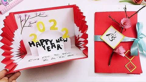 Cách Làm Thiệp Tết 3D Chúc mừng Năm Mới ||  New Year Card Making Handmade 2022 ||  DIY Channel #53