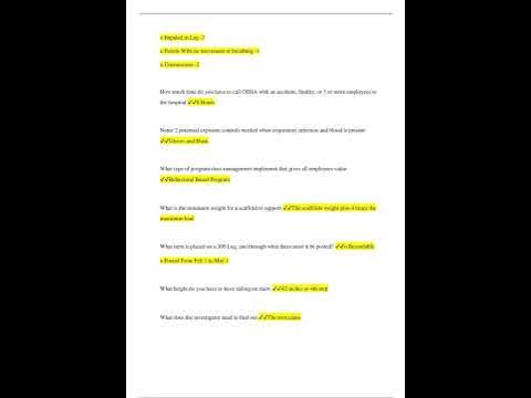 OSHA 30 Final Exam Questions and Answers 100% Pass - YouTube