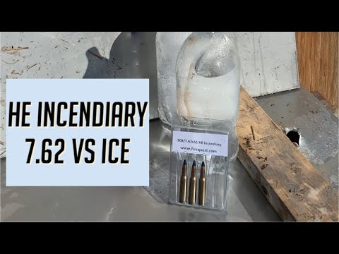 HE Incendiary 7.62 Vs Ice 🧊 #shorts