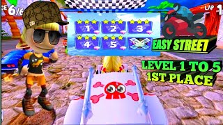 bb racing easy street level 1-5 🎮 1st place 🏁 || beach buggy racing game for extra kids game screenshot 5