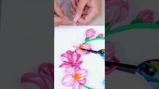 Hummingbird with Flowers Paper Quilling Paper Filigree Painting Paper Crafts DIY Uniquilling