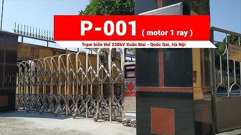 Cổng xếp inox P-001(Motor 1 ray) lắp đặt tại Trạm 220kV Xuân Mai - Quốc Oai, Hà Nội|Cổng xếp PCG