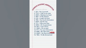 ☄️Common Internet Abbreviations #english #shorts #learnenglish #viralvideo #shortsforlearning
