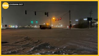 Extreme cold and freezing rain blast Louisiana
