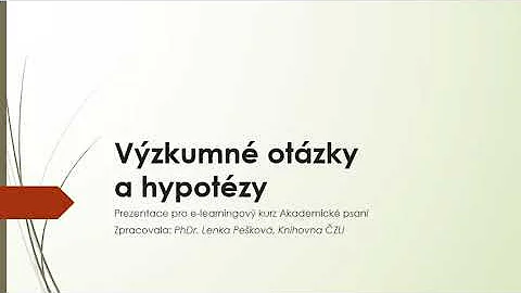 Co je hypotéza?