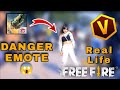 Free fire emote in Real life 😱😱 Garena free fire #short #freefireshorts #freefirefacts