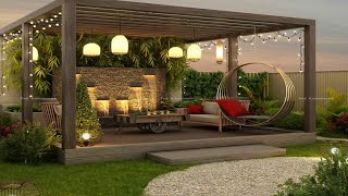 100 Patio Design Ideas 2024 Backyard Garden Landscaping ideas| Rooftop Pergola House Exterior Design