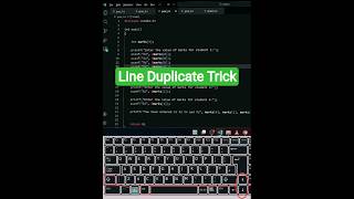 VS Code Line Duplicate Trick ! #vscodetips