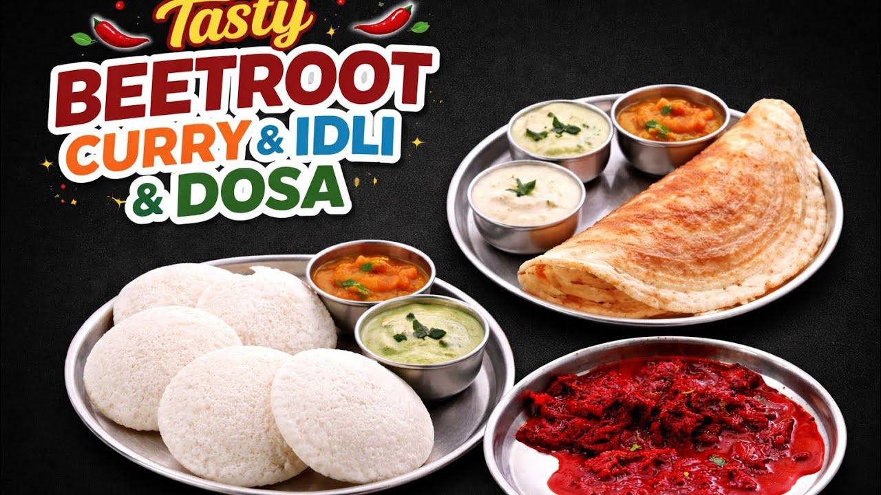 ಇಡ್ಲಿ, ದೋಸೆ,ಅನ್ನ, ಪೂರಿ,ಚಪಾತಿಗೆ ಒಂದೇ ಗ್ರೇವಿ/ Beetroot palya, Beetroot gravy, 