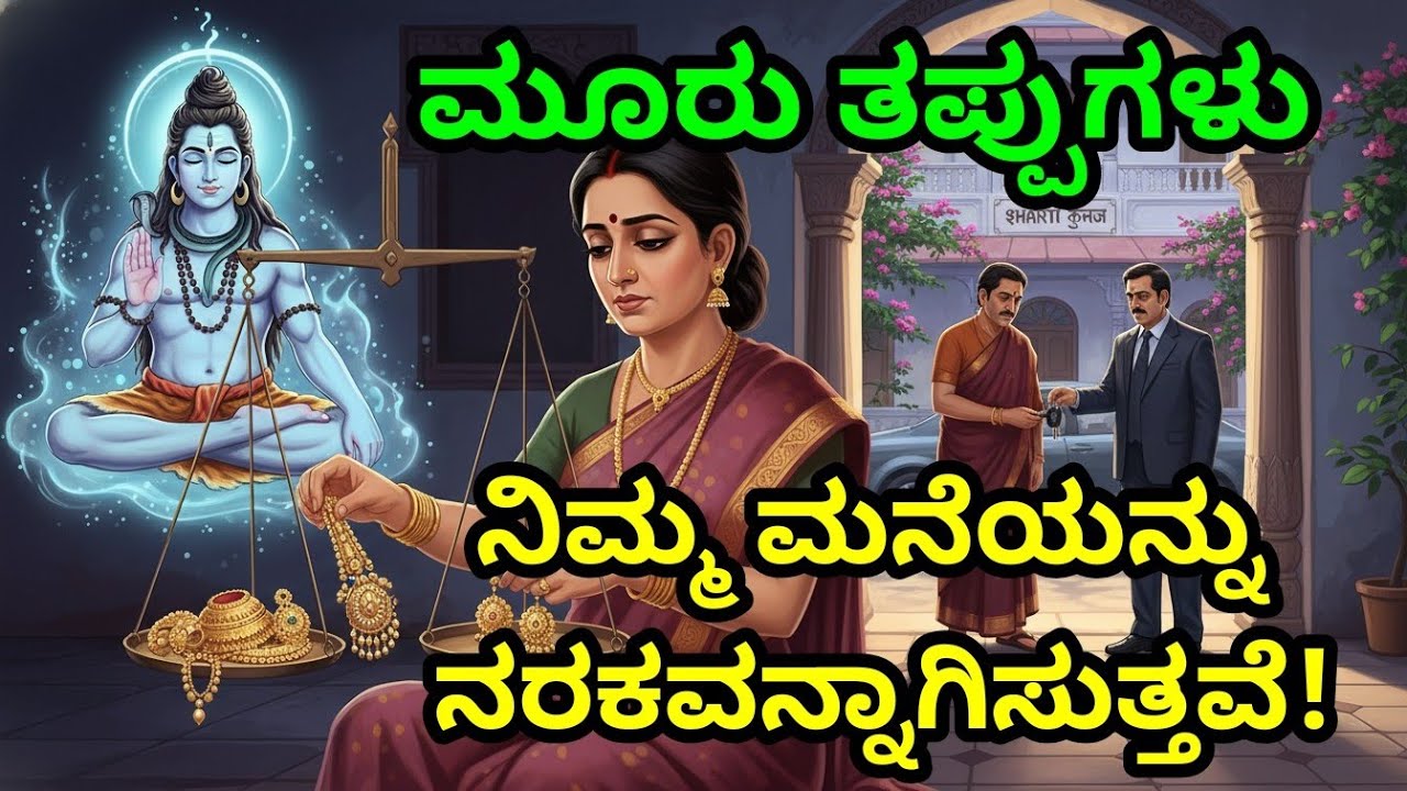 ಮೂರು ತಪ್ಪುಗಳುನಿಮ್ಮ ಮನೆಯನ್ನು ನರಕವನ್ನಾಗಿಸುತ್ತವೆ!  | Kannada story | motivational story kannada