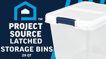 Project Source 7.25 Gal (29 QT) Latched Storage Bin - Product Video