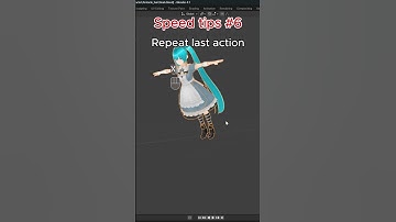Blender Speed Tips6 - Repeat last action #blender #shorts #viralshorts