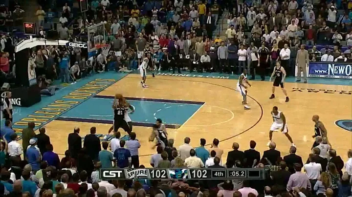 Duncan's Game Winning Runner! vs New Orleans Hornets [TV Version]