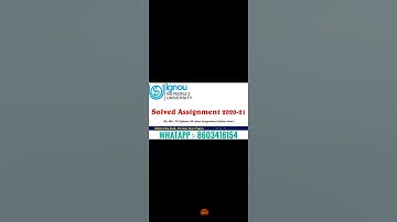 All Ignou Solved Assignment Available Only ₹25 WhatsApp :- 8603418154