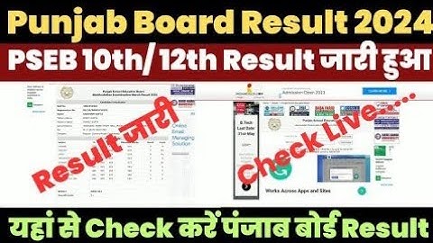 PSEB 10th Result kaise Dekhe ? How To PSEB Result 10th Class Result || Punjab Board Result 2024
