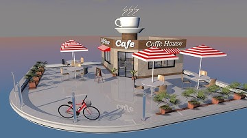 Cinema 4D Modeling Tutorial - How to Model a Cafe Part 02