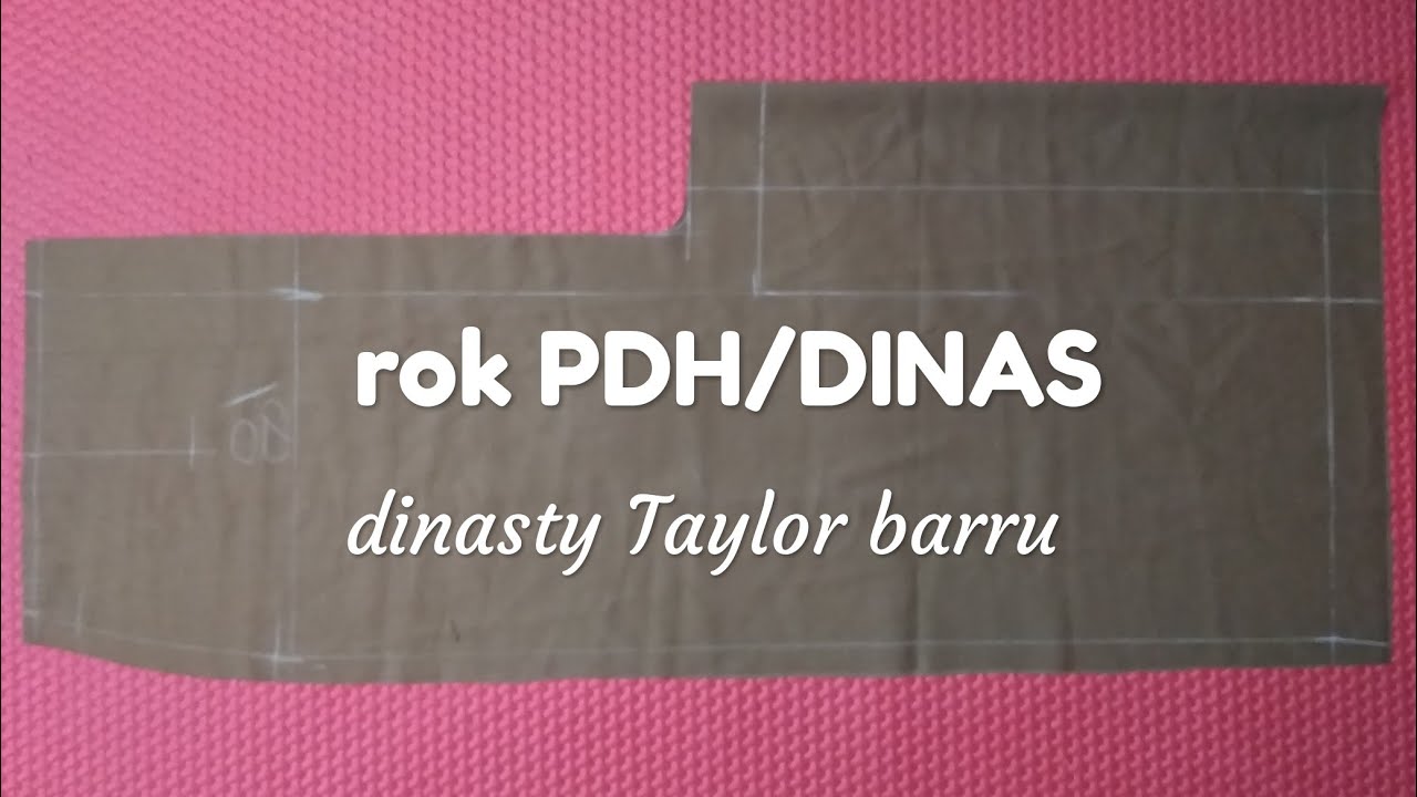 Pola rok PDH/dinas wanita lipit belakang