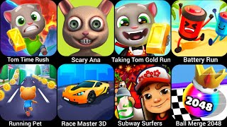 Tom Time Rush,Scary Ana,Talking Tom Gold Run,Battery Run,Running Pet,Race Master 3D, Subway Surf.... screenshot 5