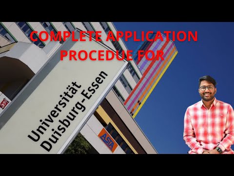 Complete application process for Duisburg-Essen