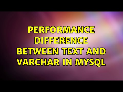 Performance difference between Text and Varchar in Mysql