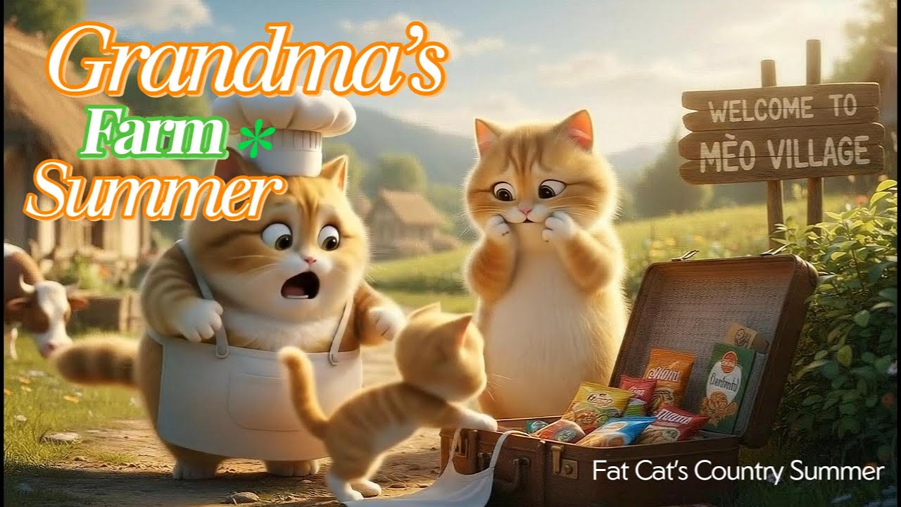 Fat Cat’s Country Summer: Grandma, Fish & Farm Life 🐱🌾