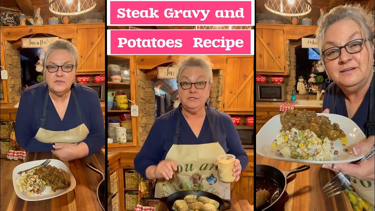 Here's Nan with a new recipe😋 of making Steak Gravy & Potatoes. - YouTube