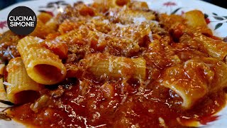 Rigatoni con Sugo di Carne anni '80  La ricetta di mia nonna