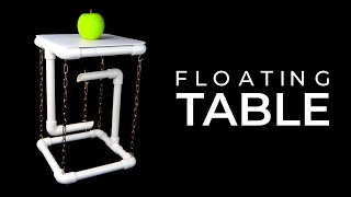 Tensegrity Floating Table from PVC and Chain