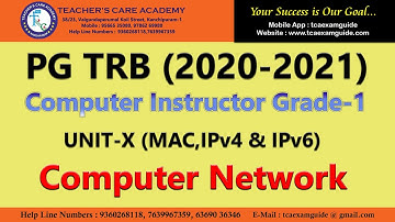PG TRB (2020-2021) : Computer Instructor Grade-1(Computer Network : MAC, IPv4 & IPv6)