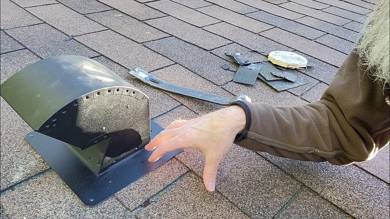 How to install a roof vent for a bathroom fan. YouTube