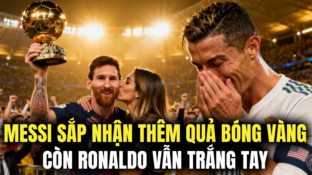 MESSI SẮP NHẬN THÊM QUẢ BÓNG VÀNG - CÒN RONALDO VẪN TRẮNG TAY