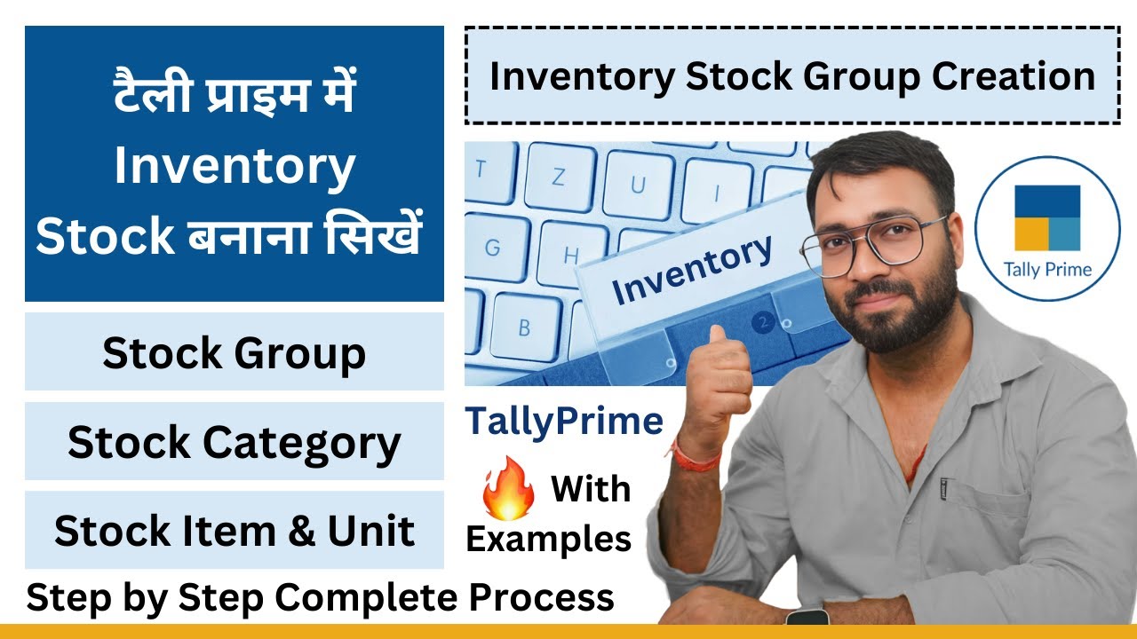 Tally Prime Stock Item Creation Stock Group Creation Stock 