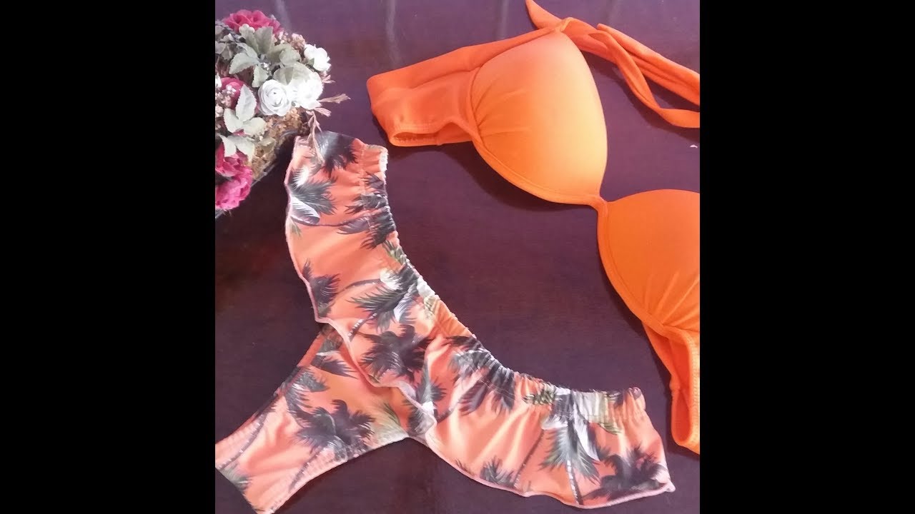 Como Costurar Calcinha de Biquíni cós com saia (Gisele iachel)