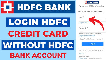 How To Login HDFC Credit Card Without Bank Account | HDFC Credit Card Net Banking Registration