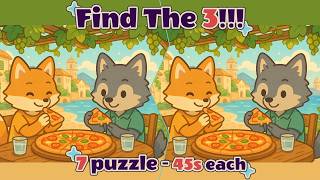 Spot the 3 Differences in 45 Seconds?! 🦊 7 Cozy Puzzles Challenge screenshot 3