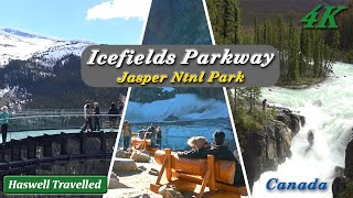Breathtaking Scenic Drive Part 2: Icefields Parkway in Jasper National Park - Canada 4K