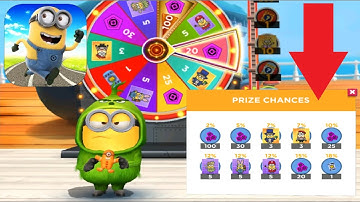Minion rush GREEN NEW UPDATE Prize Wheel fullscreen gameplay walkthrough ios / android
