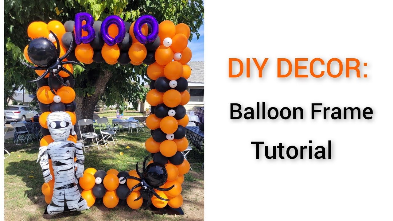 How to make a balloon frame for photos - YouTube