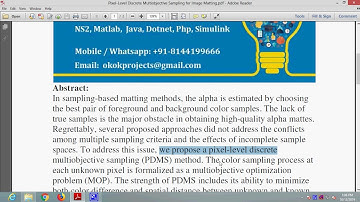 Pixel Level Discrete Multiobjective Sampling for Image Matting