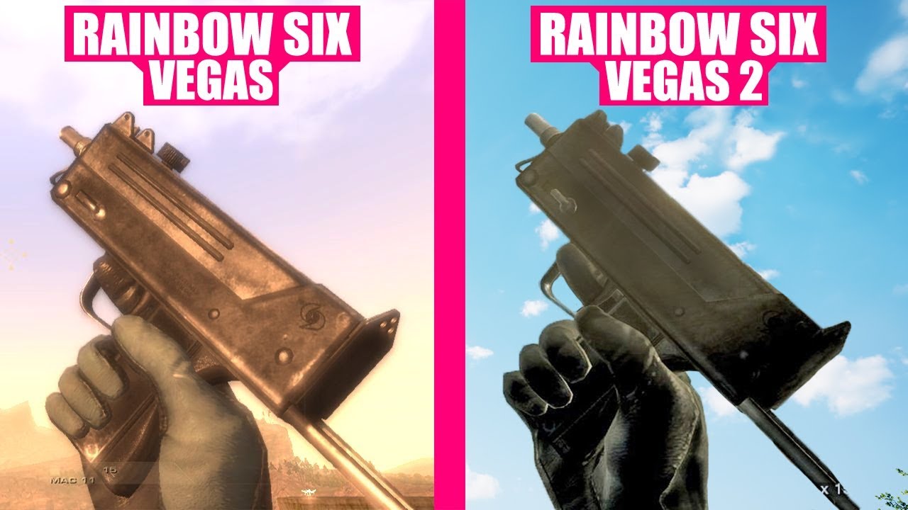 Rainbow Six Vegas Gun Sounds Vs Rainbow Six Vegas 2 Youtube