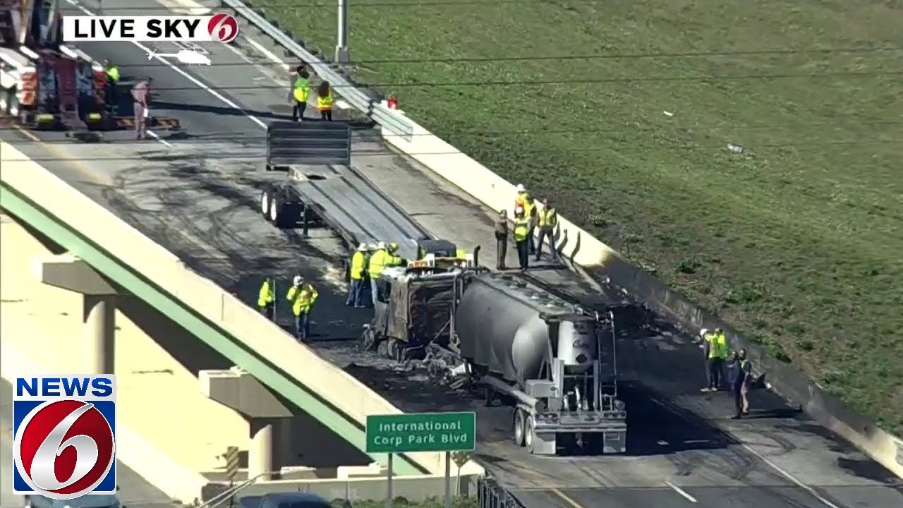 TRAFFIC ALERT: Semis erupt in flames in SR-528 crash in Orange County ...