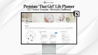 Quick Walkthrough : Premium That Girl Life Planner - Minimalist 2027 Edition (Notion Template Tour)
