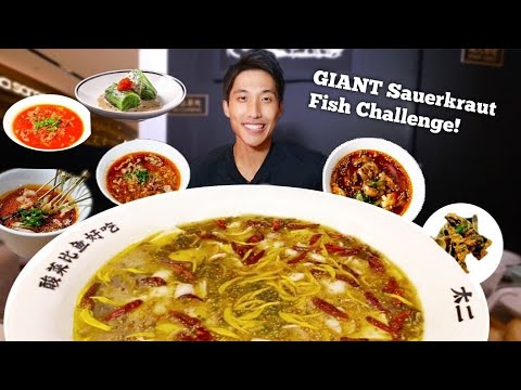TAI ER Giant Spicy Sauerkraut Fish Challenge!   First Ever Outlet at Jewel Singapore!   
