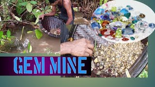 Nature boy gem mining|primitive survival|gem sri lanka