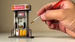 How to Build a Realistic Modern Gas Station Pump : Step-by-step Tutorial | Miniature ASMR Build! Profile